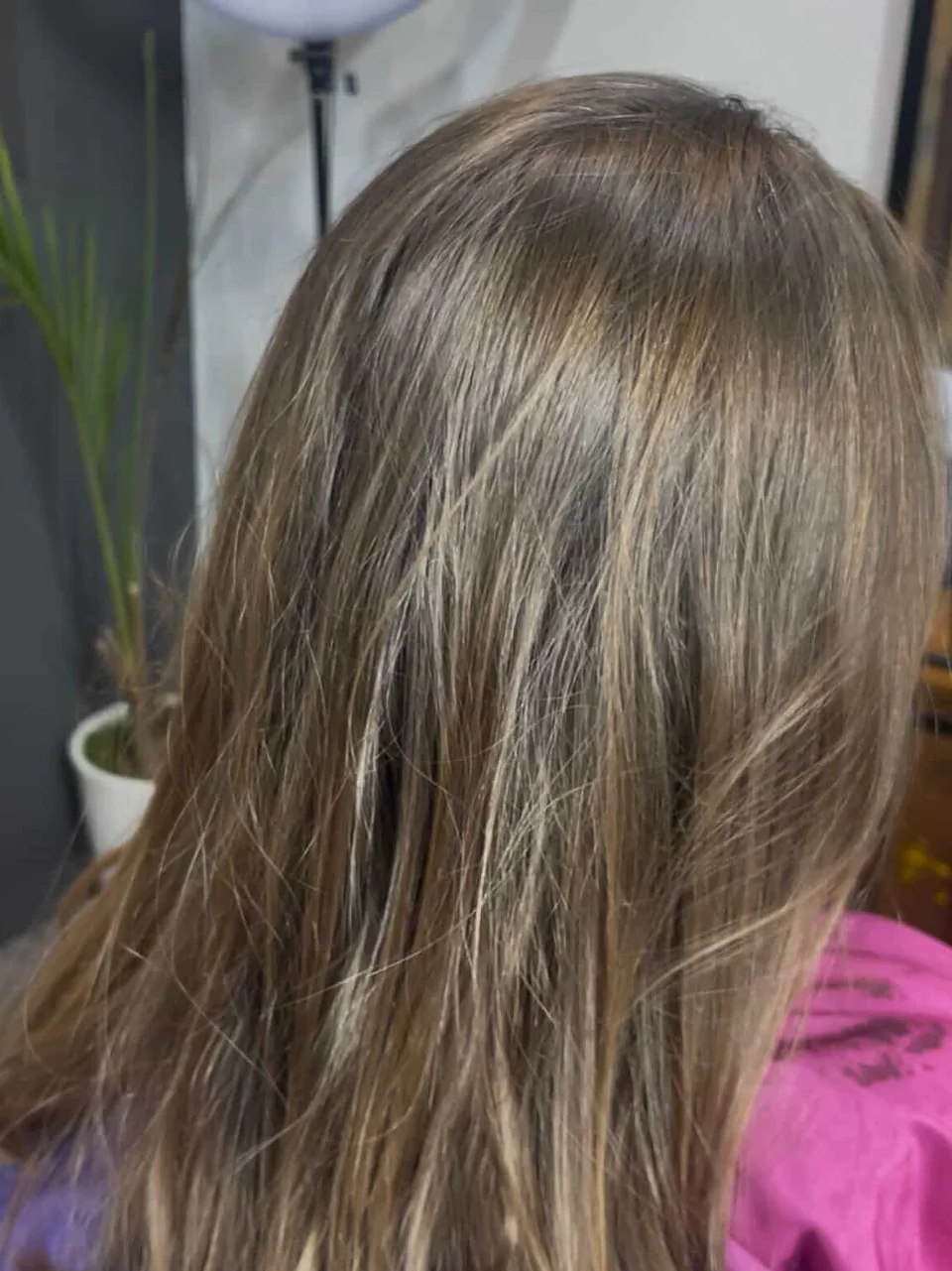 Before: long, flat one-tone brown with no dimension.